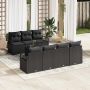 Sofos komplektas 8 pcs Juoda poliratanas