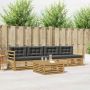 Lauko sofos komplektas su pagalve 5 pcs Balta ir antracito