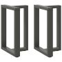 Valgomojo stalo kojos, T formos, 2 vnt., antracito spalvos, 50x35x(72-73) cm, plienas