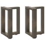 Kavos staliuko kojelės, 2 vnt., juodos, 38x25x(42-43) cm, plienas