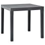 Sodo stalas, antracito spalvos, 78x78x72cm, plastikas