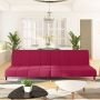 Dvivietė sofa-lova, raudonojo vyno spalvos, aksomas