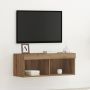 TV spintelių komplektas su LED artisano ąžuolo 80 x 30 x 30 cm