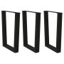 Valgomojo stalo kojos, 3 vnt., juodos, 70x(72-73,3) cm, plienas, V formos