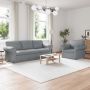 Sofa 2 pcs Šviesiai pilka 215 x 82 x 80 cm audinys