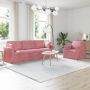 Sofa 2 pcs Rožinė 228 x 78 x 80 cm Aksomas