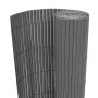 Dvipusė sodo tvora, pilka, 90x500cm, PVC