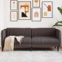 Trivietė sofa, tamsiai rudos spalvos, audinys