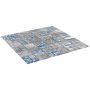 Mozaikos plytelė 11 pcs Pilka ir mėlyna 50 x 50 cm Stiklas