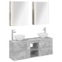 Vonios spintos komplektas 5 pcs Betono pilka 53 x 15,5 x 70 cm