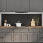 Virtuvės užpakalinė plokštė 2 pcs Juoda 100 x 60 cm