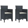 Sodo Kėdė 2 pcs Antracitas 53 x 49 x 85 cm Polipropilenas