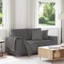Dvivietė sofa, tamsiai pilka, 160x77x82 cm, velvetas, audinys