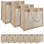 Džiuto rankinės su kišene 10 pcs 26 x 22 x 14 cm