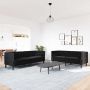 Svetainės sofa 2 pcs Juoda 194 x 74,5 x 70,5 cm Aksomas