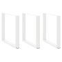 Valgomojo stalo kojelės, 3 vnt., baltos, 80x(72-73) cm, plienas, U formos