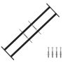 Langų saugos grotelės su 2 skersiniais 3 pcs 63-114 cm