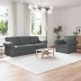 Sofa 2 pcs Tamsiai pilka 215 x 82 x 80 cm audinys