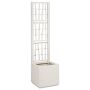 Gėlių dėžė Balta 36 x 36 x 140 cm Plastmasė