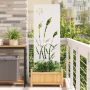 Sodo privatumo ekranas „Fretwork“ Balta 50 x 140 cm
