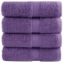 Aukščiausios kokybės rankšluosčiai SOLUND, 4 vnt., violetiniai, 30x30 cm, 600 g/m²