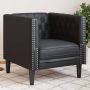 Chesterfield sofos kėdė juoda dirbtinė oda