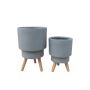 Vazonas Domoletti LT14766T-2S, Ø 30 cm, pilkas