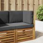 Lauko sofa pagalvėlė 3 pcs Antracitas Poliesteris