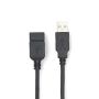 Kabelis Emos USB 2.0 A M - USB 2.0 A F 3m juoda