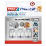 Drabužių kabliukas Tesa Powerstrips, 3 vnt., skaidri