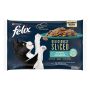 Šlapias kačių maistas Felix Sliced, 0.08 kg x 4 vnt.