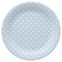 Vienkartinės lėkštės PAW Blue Dots, Ø 23 cm, 8 vnt.