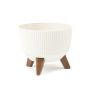Vazonas Lamela Roma 956-74, plastikinis, Ø 24 cm, kreminė