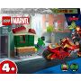 LEGO® Marvel Geležinis žmogus su motociklu ir Halkas 76287