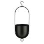 Vazonas Mica Bob 1150086, metalas, Ø 15 cm x 14 cm, juodas