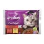 Šlapias kačių maistas Whiskas Pure Delight, mėsa, 4x85g