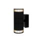 Sieninis lauko šviestuvas Gofre, 2X7W, GU10, IP44, juodas