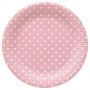 Vienkartinės lėkštės PAW Pink Dots, Ø 23 cm, 8 vnt.