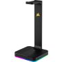 Ausinių stovas Corsair ST100 RGB Premium, juoda