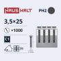 Sraigtai juostoje Haushalt, 3.5 x 25 mm, 1000 vnt.