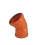 Lauko kanalizacijos dvimovė alkūnė Magnaplast, Ø 110 mm, 45°