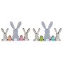 Dekoracija Easter Rabit, įvairių spalvų/ 16x11cm
