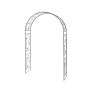 Arka Garden Center, 135 cm x 37 cm x 224 cm, metalas