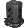 Buitinis ilgintuvas-stovas BRENNENSTUHL, 8 vietų, 4USB, 2 m