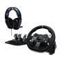 VAIRAS ŽAIDIMŲ LOGITECH G920+AUSINĖS G335 JUODOS