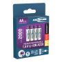 Įkraunami elementai ANSMANN AA, 1800 mAh, 1,5V, 4 vnt.