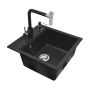 Plautuve Tesa su maišytuvu SQT100-601W-7783 juoda