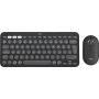 Klaviatūra Logitech Pebble 2 Combo, EN, grafito, belaidė