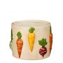 Gėlių vazonas Mica CARROT, keramika, baltas/oranžinis