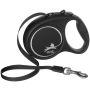 Automatinis pavadėlis Flexi Black Design, juodas, 5 m
